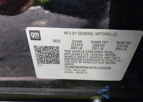 2023 Cadillac Ct5 Premium Luxury from USA, damaged, VIN 1G6DN5RW4P0105306